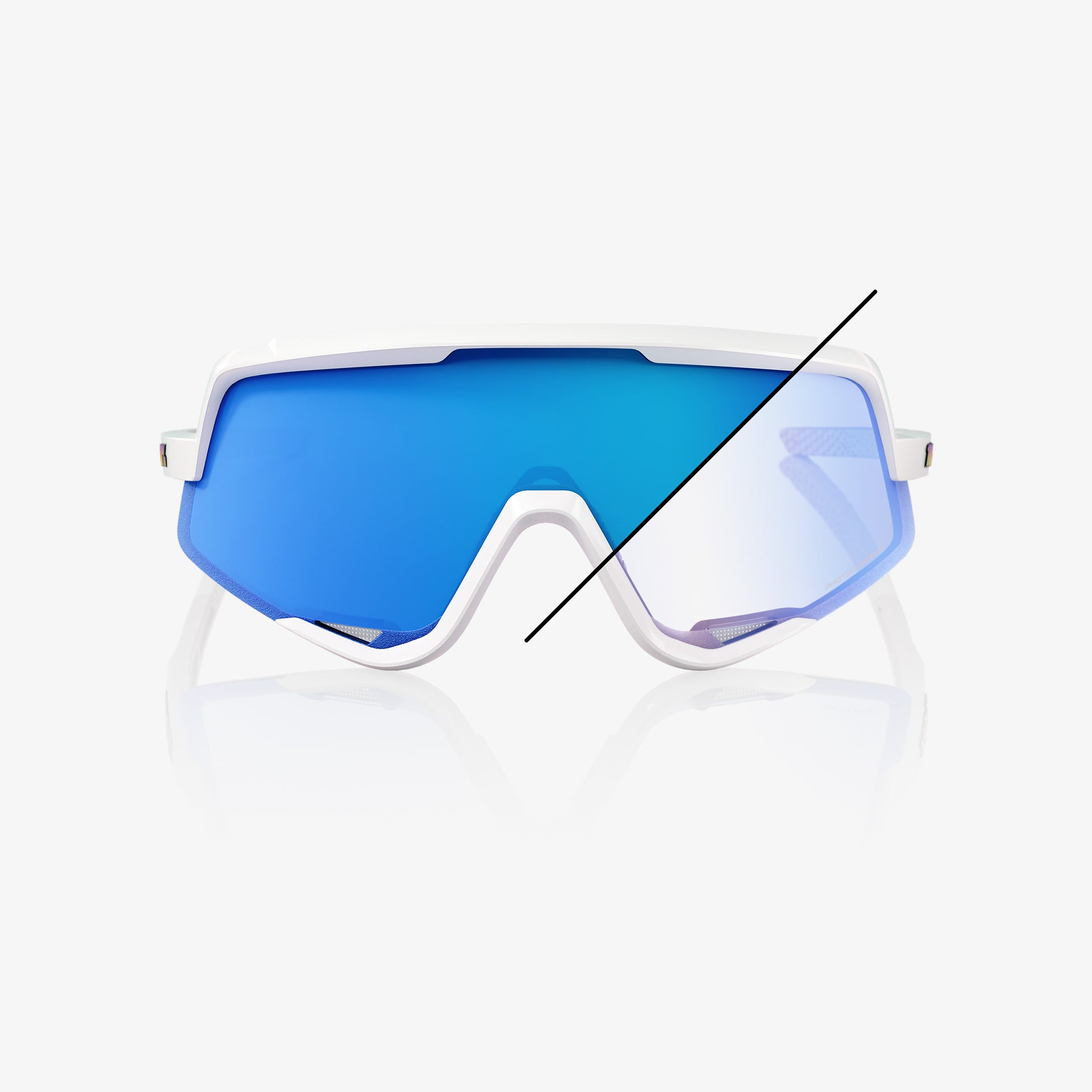 100% Glendale Sunglasses - Bastille (Blue Mirror Photochromic Lens)