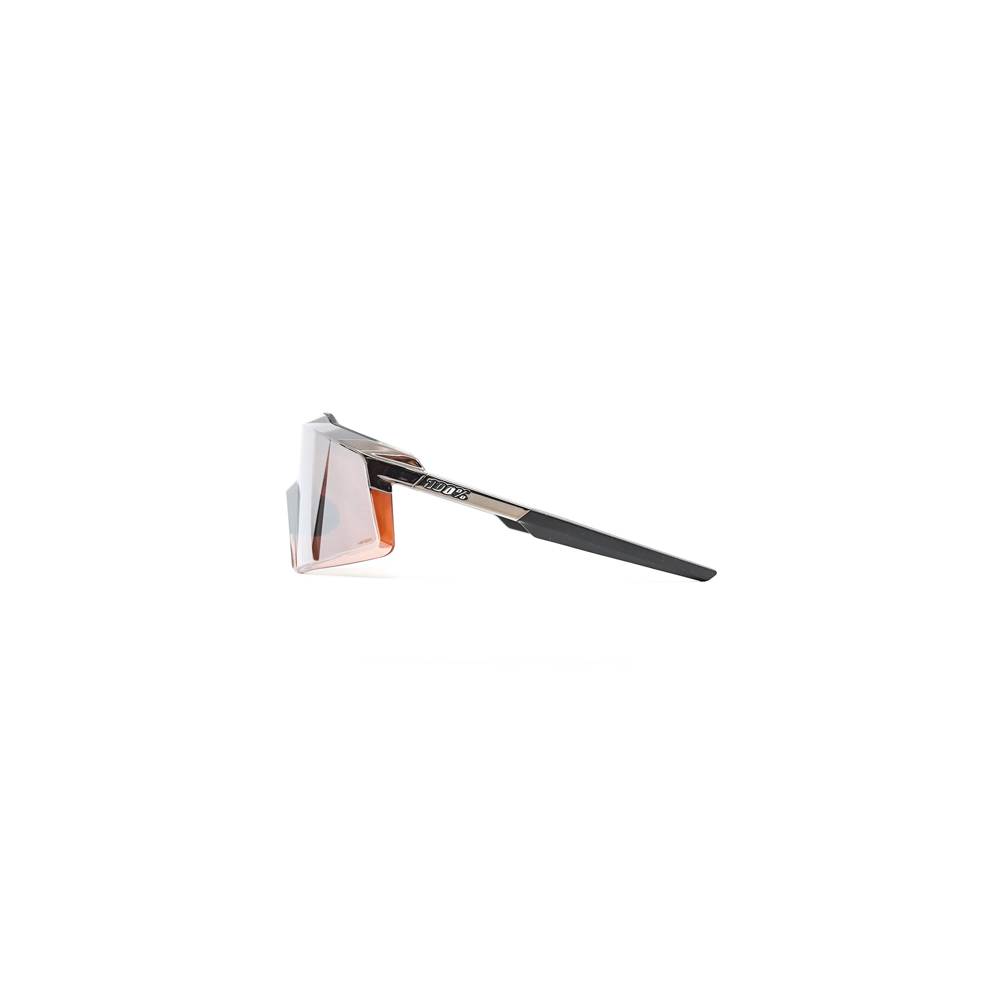 100% Aerocraft Sunglasses - Gloss Black Chrome HiPER Silver