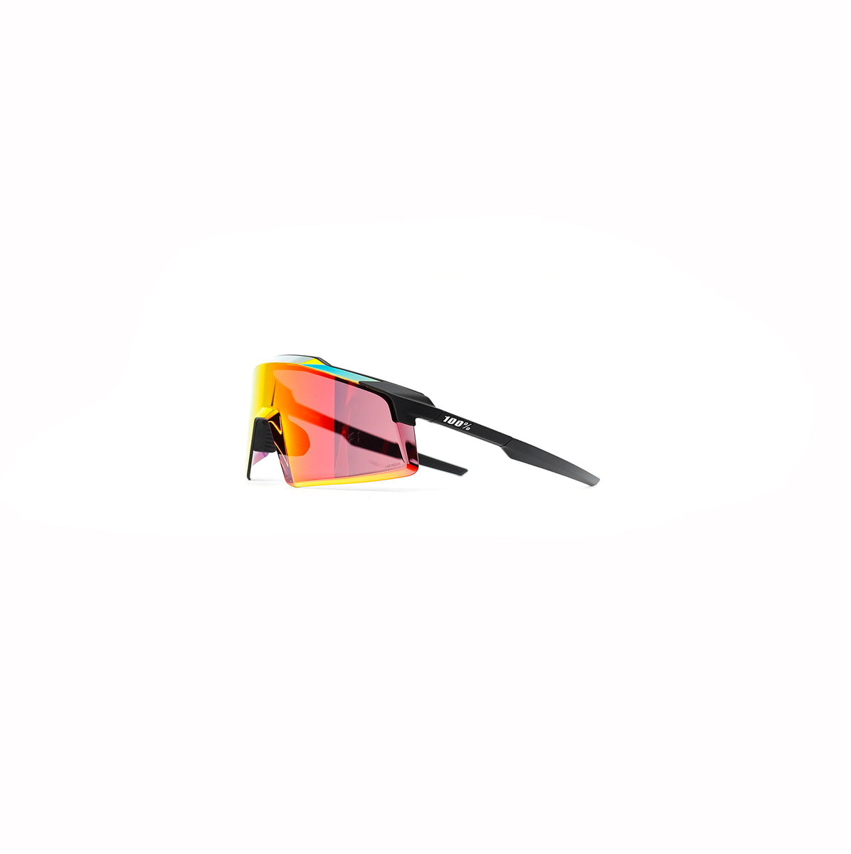 100% Aerocraft Sunglasses - Soft Tact Black HiPER Red