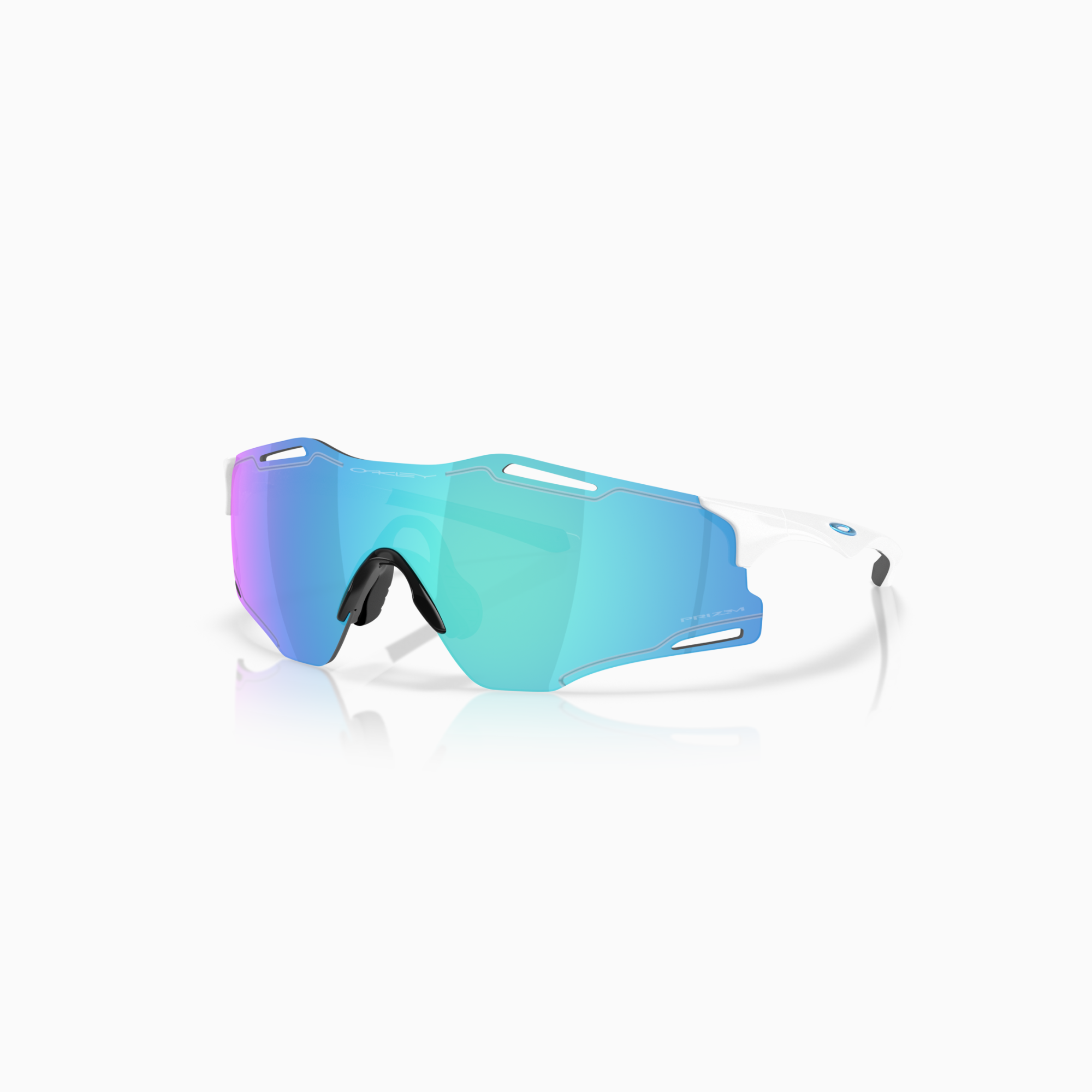 Oakley Cybr Zero Sunglasses - Polished White (Prizm Sapphire Lens)