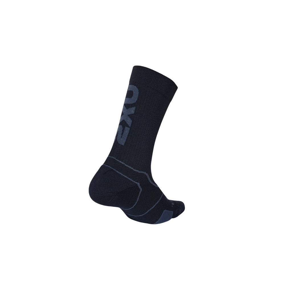 2XU Vectr Cushion 中筒袜 - 黑色/钛色