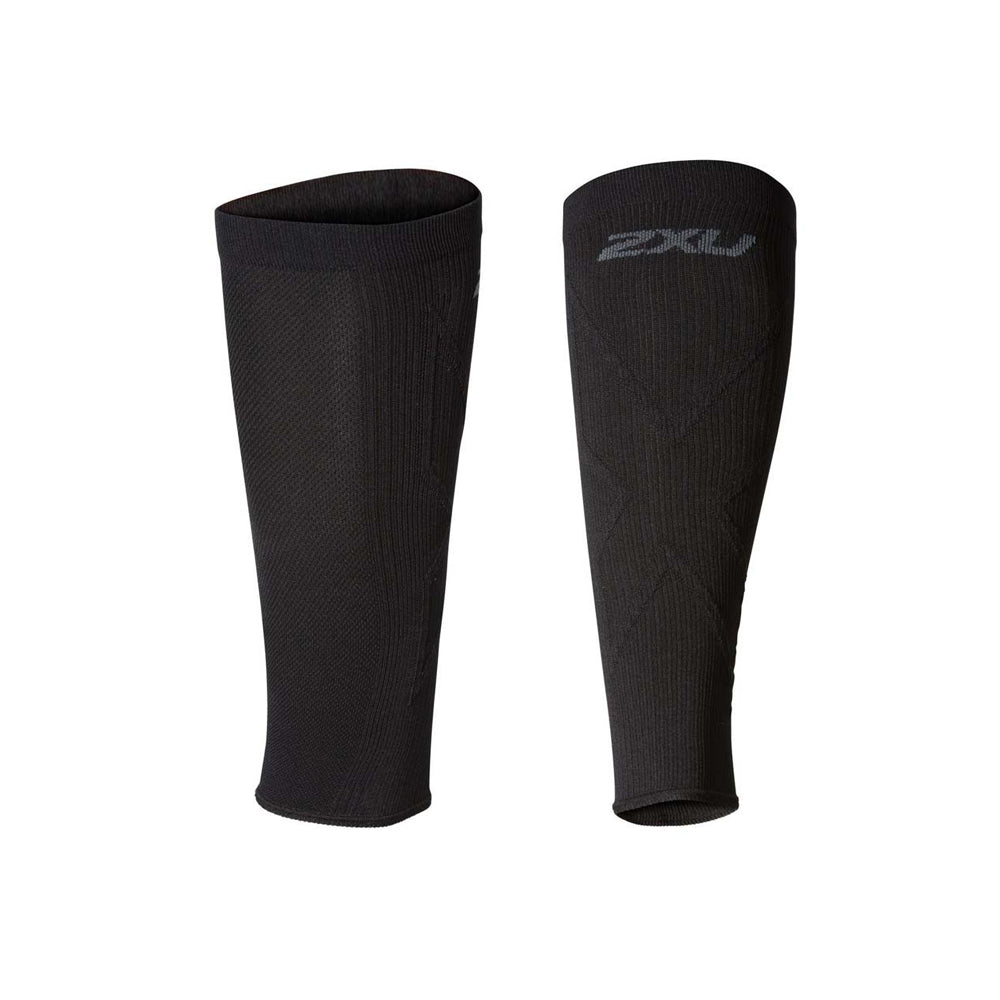 2XU X 压缩小腿套 - 黑色/黑色