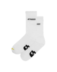 Attaquer All Day Sock Side Logo - White