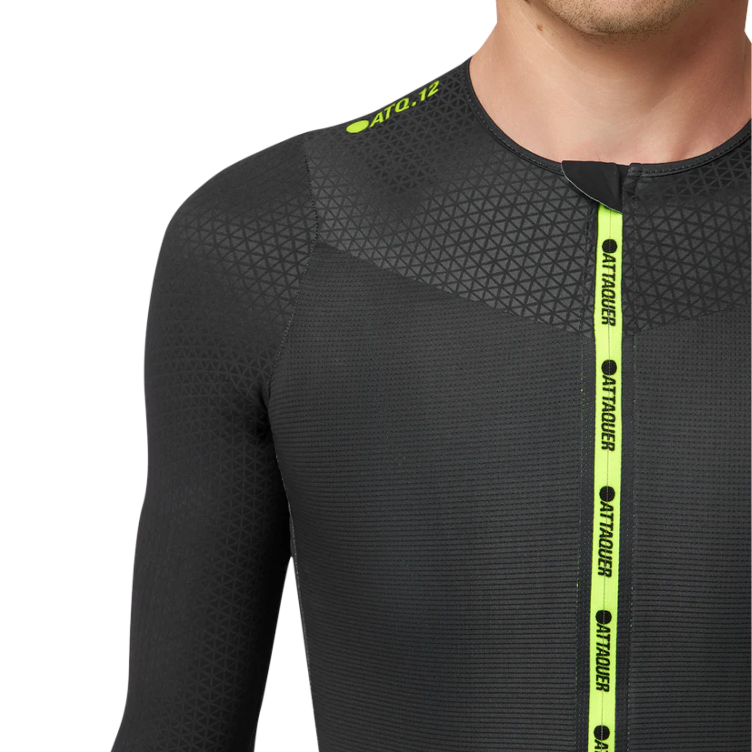 Attaquer ULTRA+ Aero Long Sleeved Jersey - Anthracite/Acid Lime