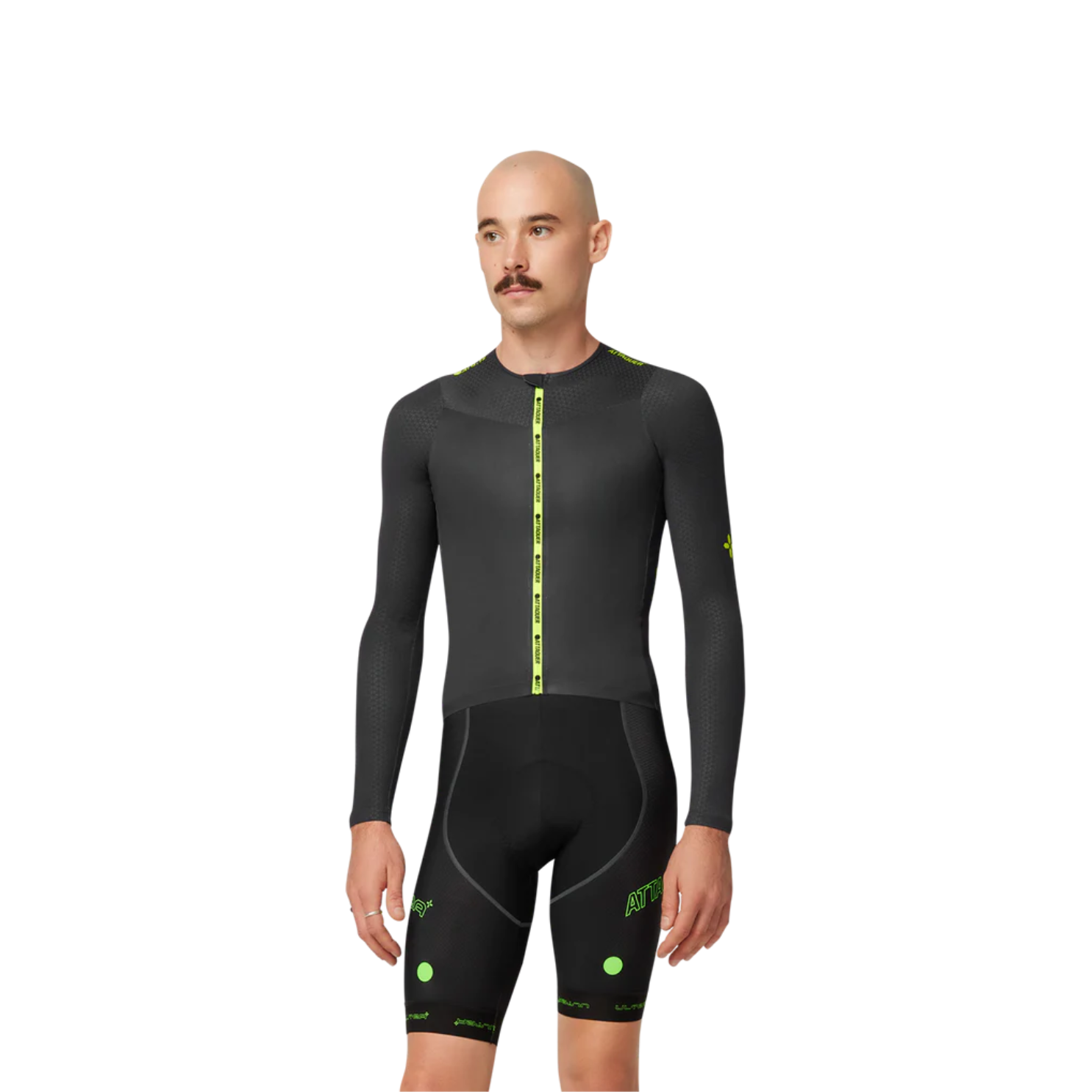 Attaquer ULTRA+ Aero Long Sleeved Jersey - Anthracite/Acid Lime