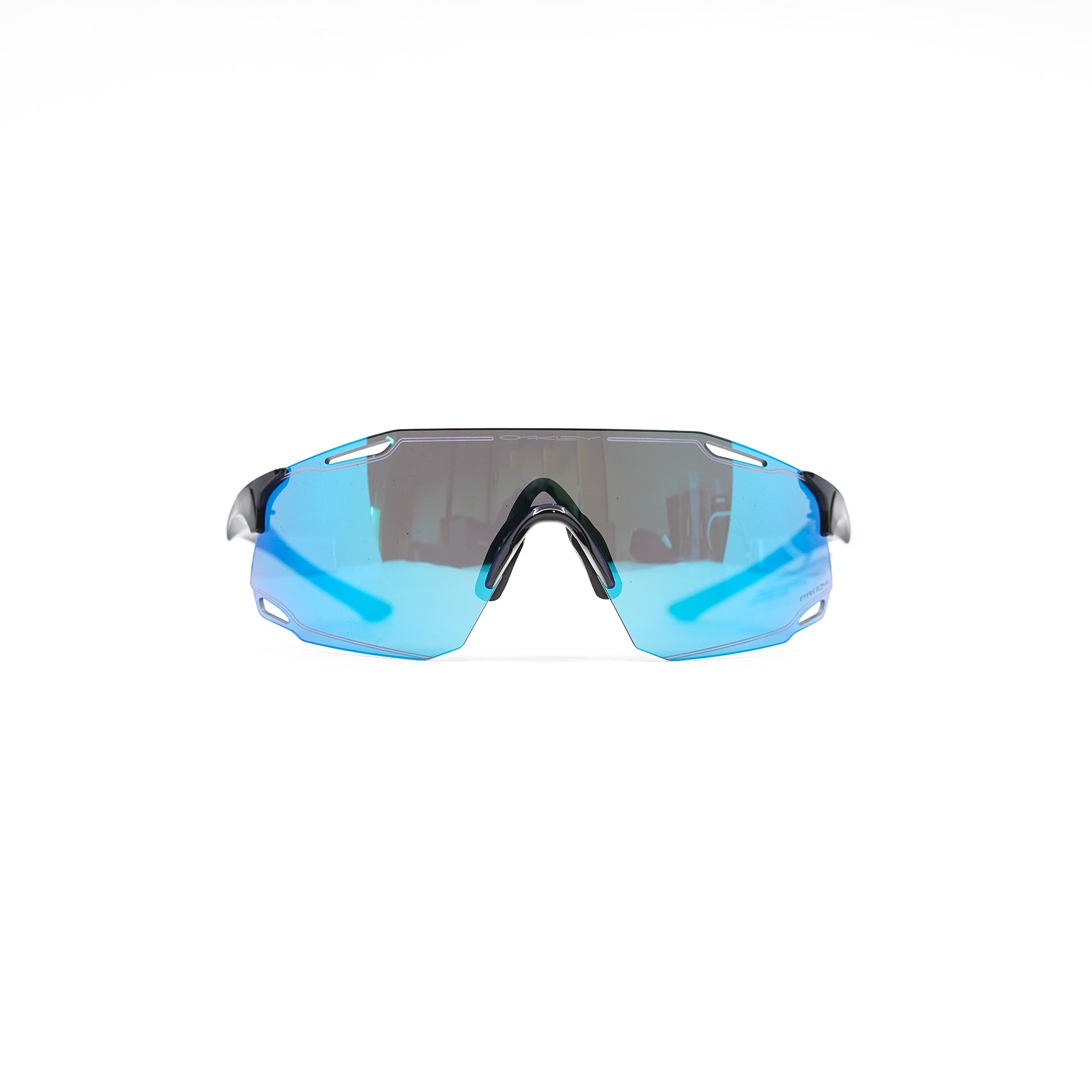 Oakley Cybr Dyno Sunglasses - Polished Black (Prizm Sapphire Lens)