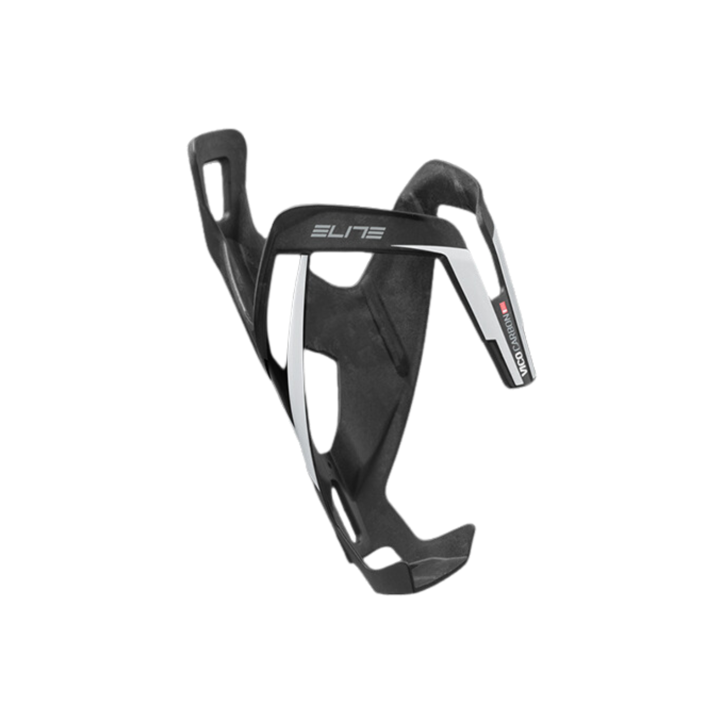 Elite Vico Bottle Holder Carbon Glossy White Graphic 2023