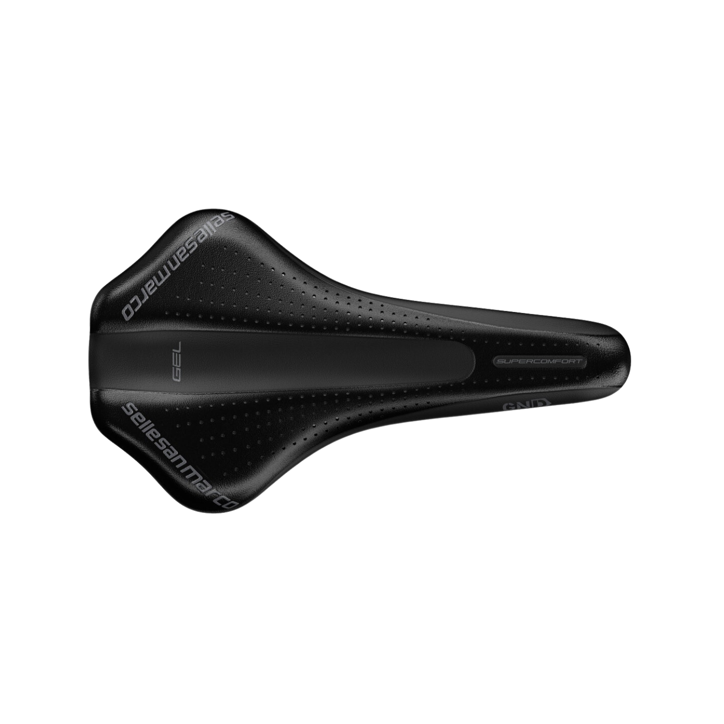 Selle San Marco Ground Supercomfort Racing 开放式外壳鞍座 - 黑色