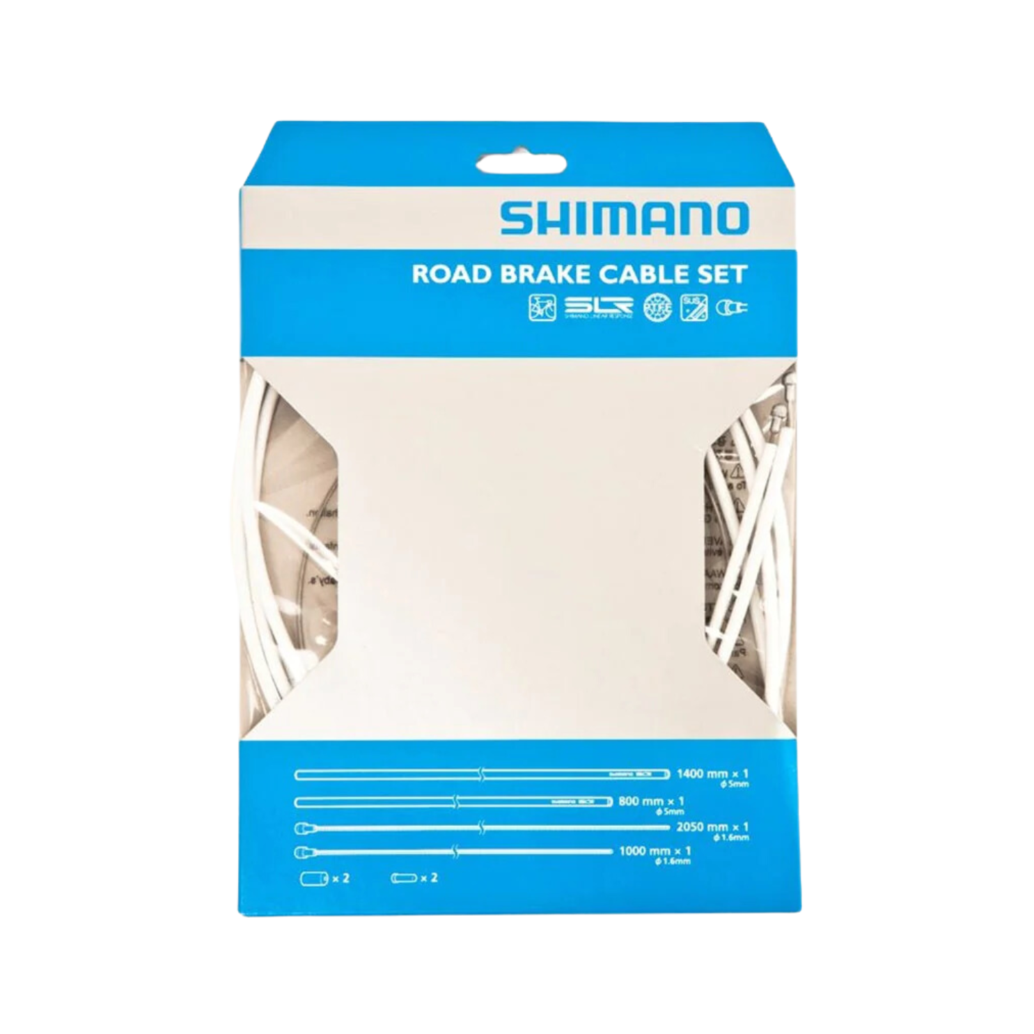 Shimano Brake Cable Set Road Ptfe Stainless / SilTec White CCACHE