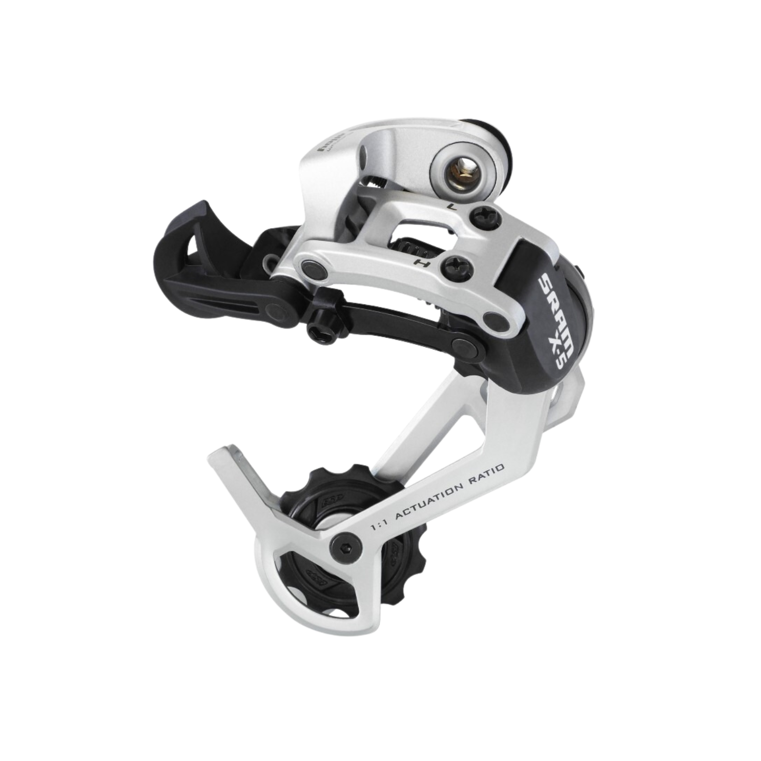 Sram X5 Rear Derailleur Medium Cage 9 Speed Aluminium Silver CCACHE