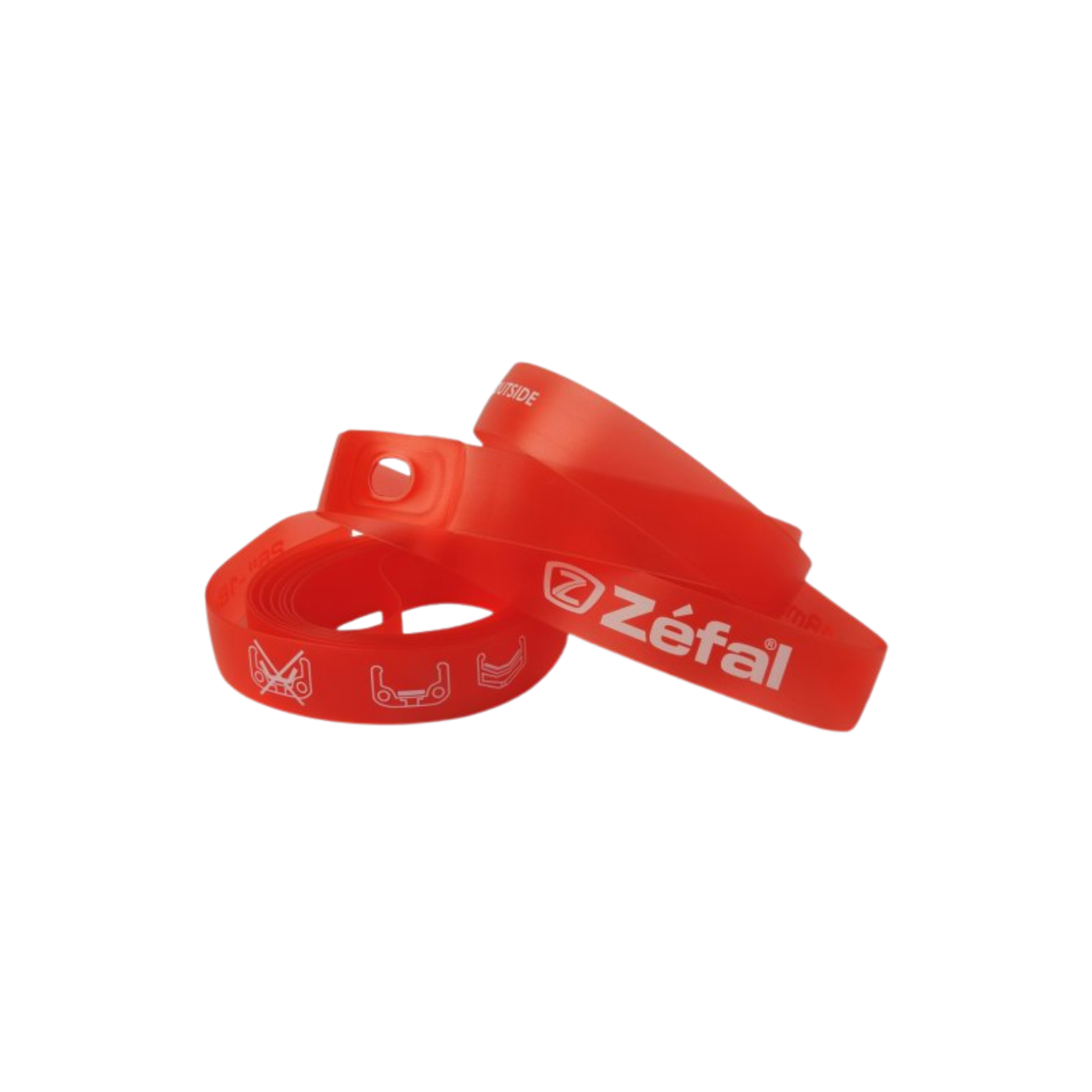 Zefal PVC Tapes Anti-Puncture Rim Strip - 2 pcs - 26" for MTB - 18 mm width - Red