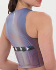 Bandit Running Ares™ Zip Front Race Crop - Gradient Rust/Multi