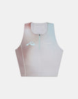 Bandit Running Ares™ Zip Front Race Crop - Minty Blue Gradient