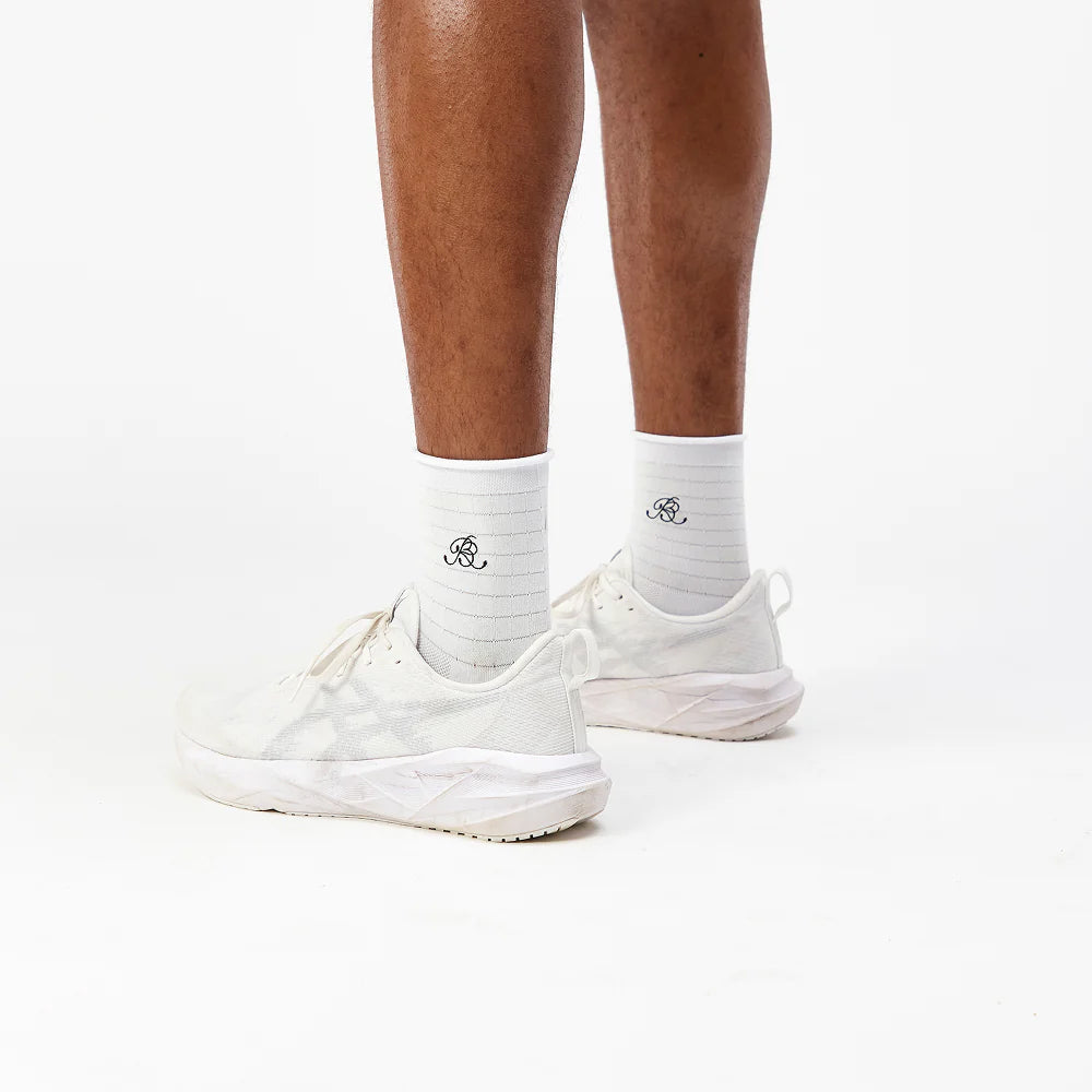 Bandit Running Grid Knit Socks - 2 Pack - White/Black