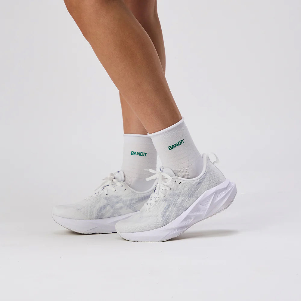 Bandit Running Grid Knit Socks - 2 Pack - White/Gulf Stream