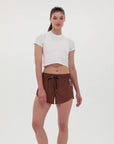 Bandit Running Mercury Seamless Womens Crop Tee - White
