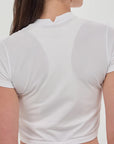 Bandit Running Mercury Seamless Womens Crop Tee - White