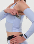 Bandit Running Stamina 7 Pocket Nova Crop - Breeze Blue