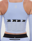Bandit Running Stamina 7 Pocket Nova Crop - Breeze Blue