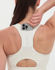 Bandit Running Stamina Scoop Neck Run Bra - Chalk