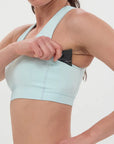 Bandit Running Stamina Scoop Neck Run Bra - Minty Blue