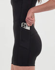 Bandit Running Stamina Square Neck One Piece - Black