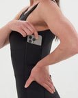 Bandit Running Stamina Square Neck One Piece - Black