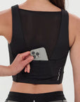 Bandit Running Stamina Vela Race Crop - Black