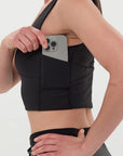 Bandit Running Stamina Vela Race Crop - Black