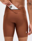 Bandit Running Superbeam 7 Pocket Half Tights - Coffee Bean
