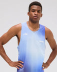 Bandit Running Vento Performance Singlet - Deep Peri Blue Gradient