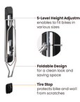 BIKE RAKZ EZI FOLD Medium 2.1" - 2.8"