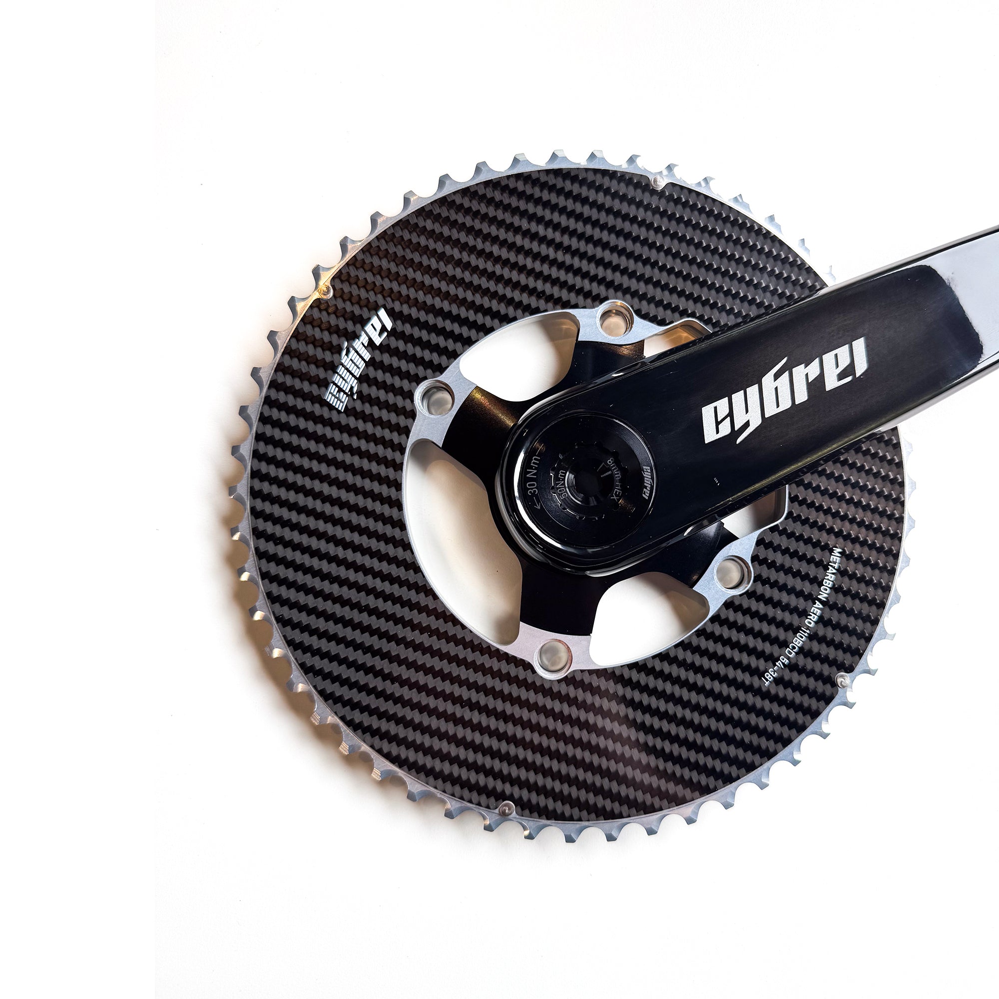 Cybrei Metarbon Carbon Chainring Set - Silver