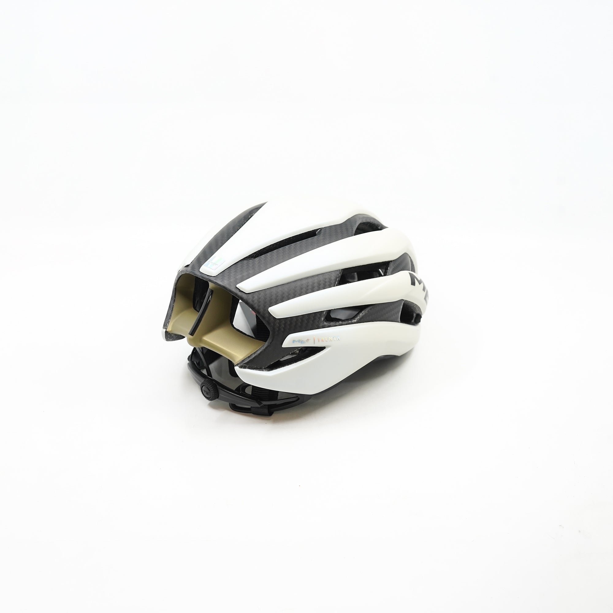 MET Trenta 3K Carbon Road Helmet - Vanilla Ice Gold/Matt