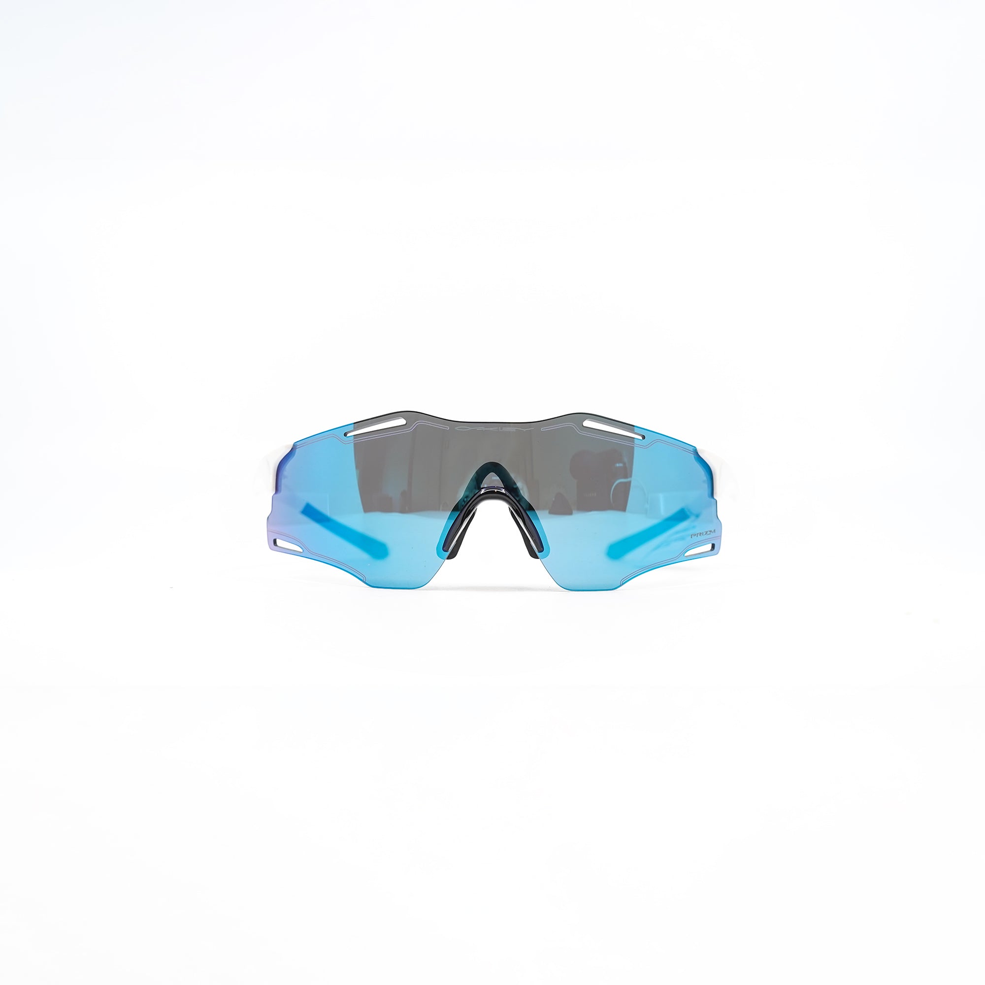 Oakley Cybr Zero Sunglasses - Polished White (Prizm Sapphire Lens)