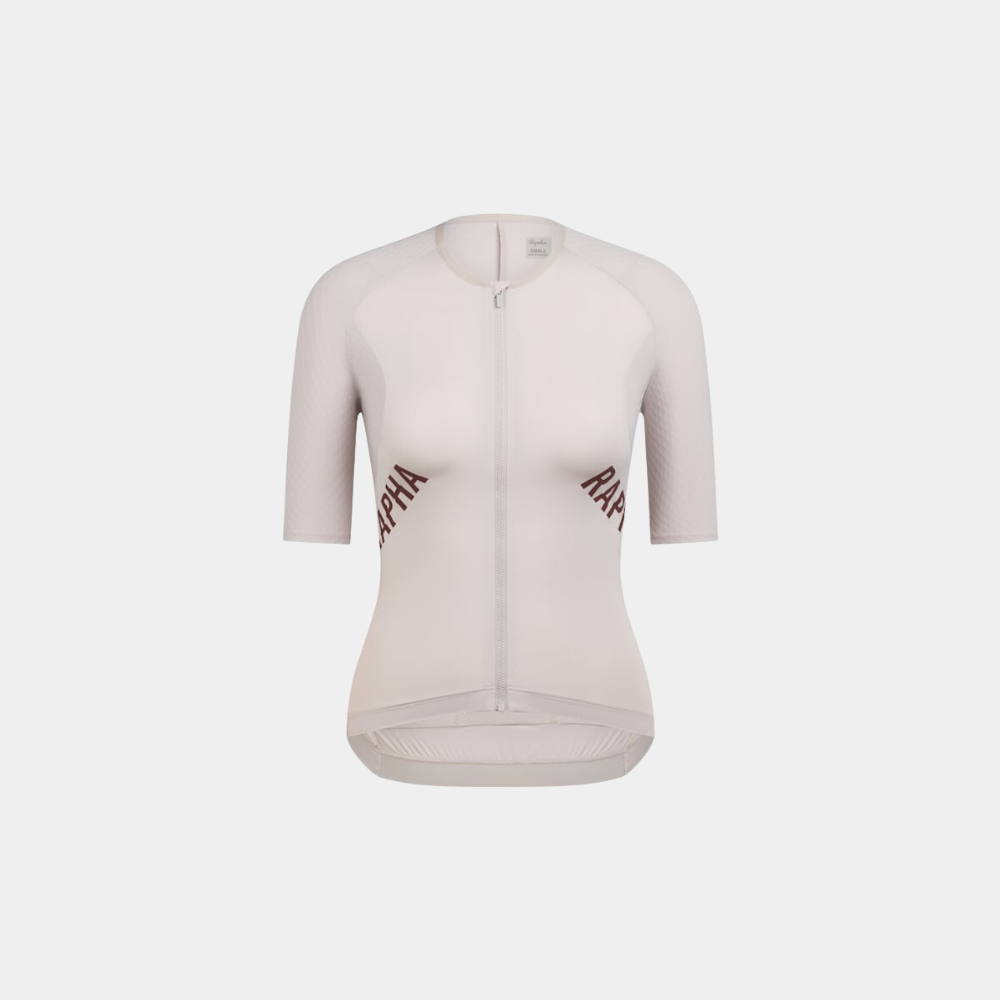 Rapha Women's Pro Team Aero Jersey - Silver Gray / Deep Red
