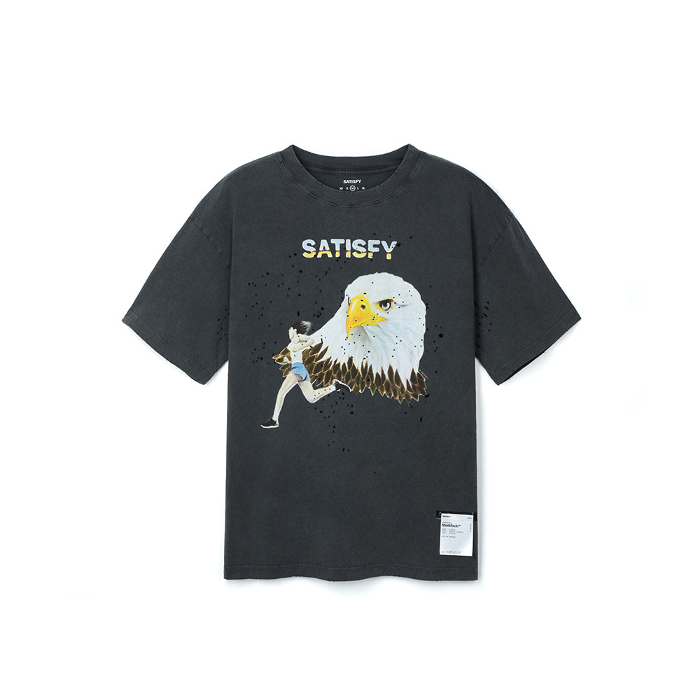 Satisfy MothTech™ T 恤 - 做旧黑色