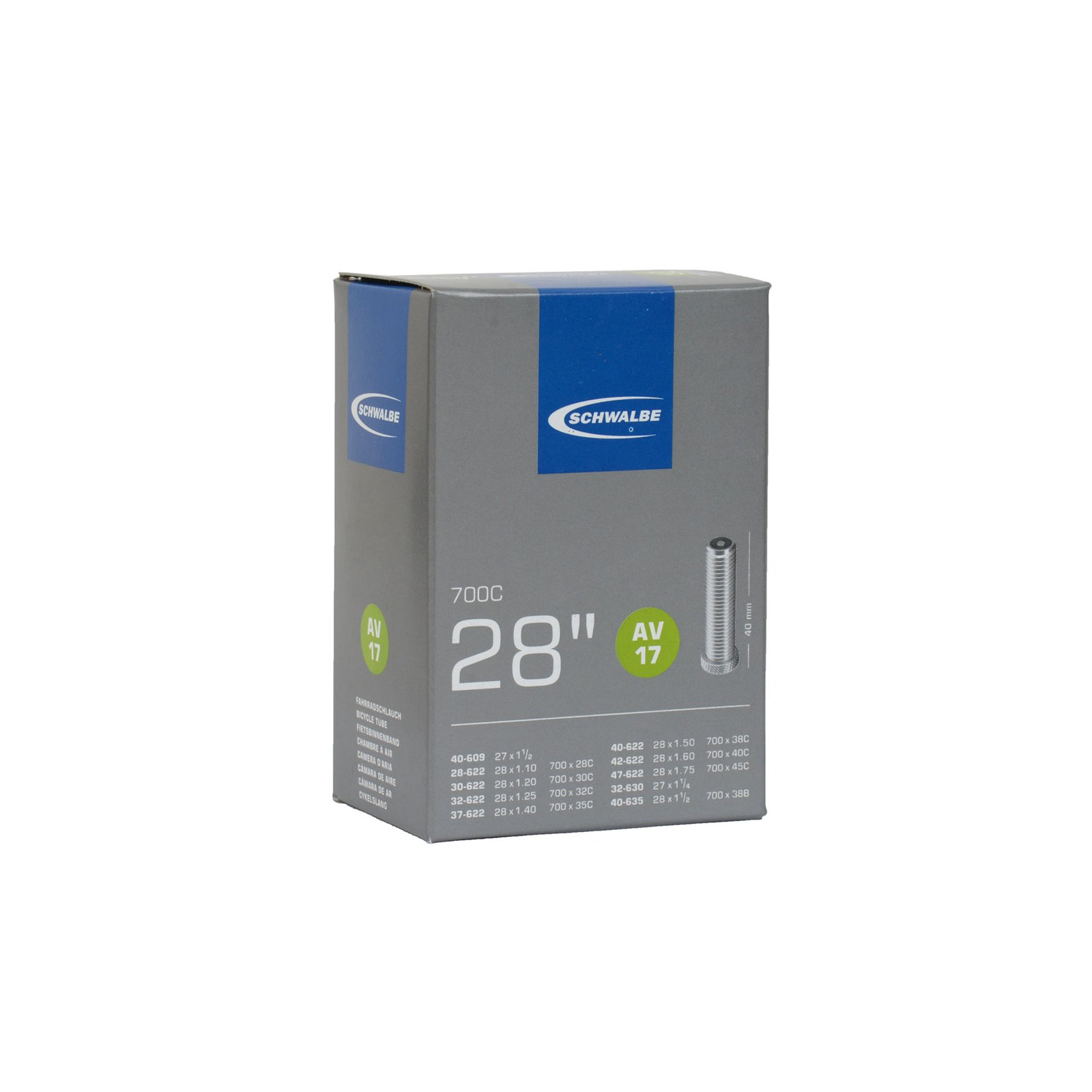 Schwalbe AV17 700x28-45c Schrader Tube
