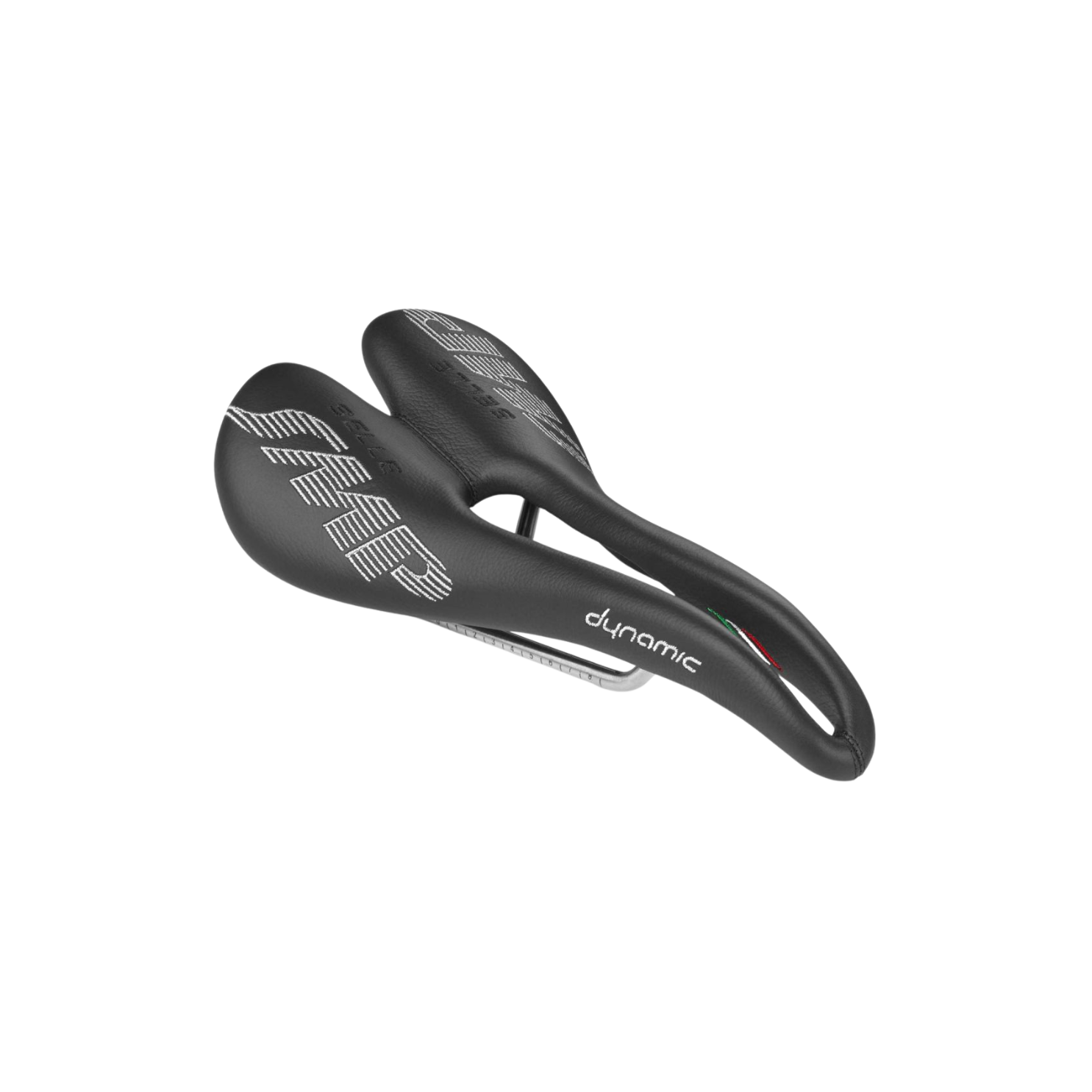 Selle SMP route vtt Dynamic 136 noire décor blanc Selle SMP route vtt Dynamic 136 noire décor blanc
