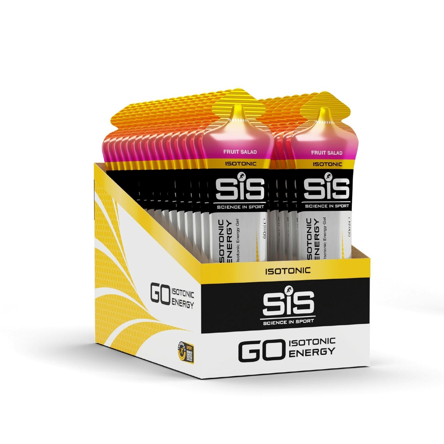 SIS Go Plus Isotonic Energy Gels - Fruit Salad - Box 30