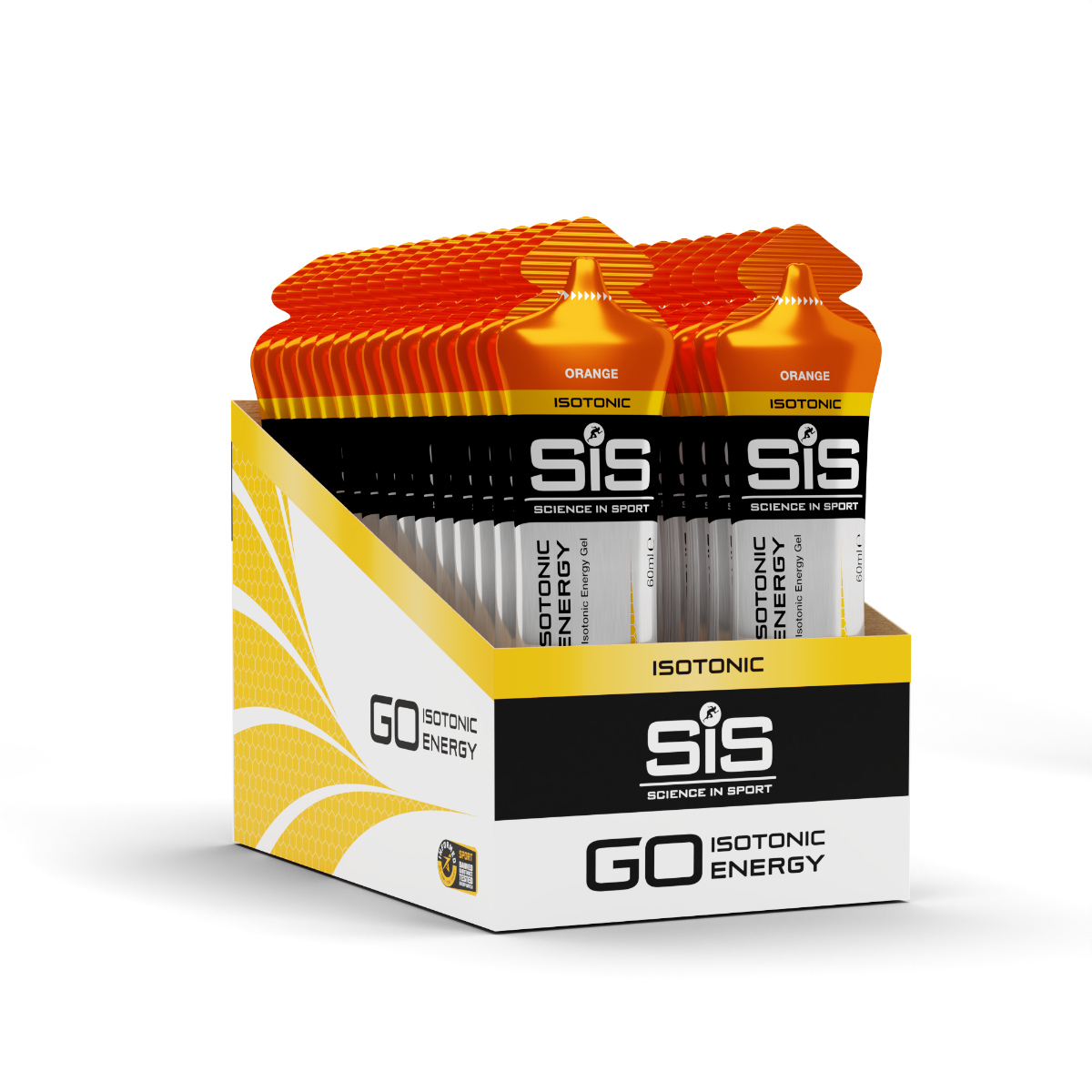 SIS Go Plus Isotonic Energy Gels - Orange - Box 30