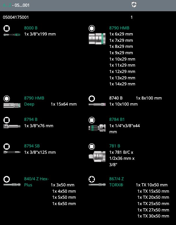 Wera 自行车套件 7 Zyklop 变速棘轮套件 3/8 英寸驱动 - 公制