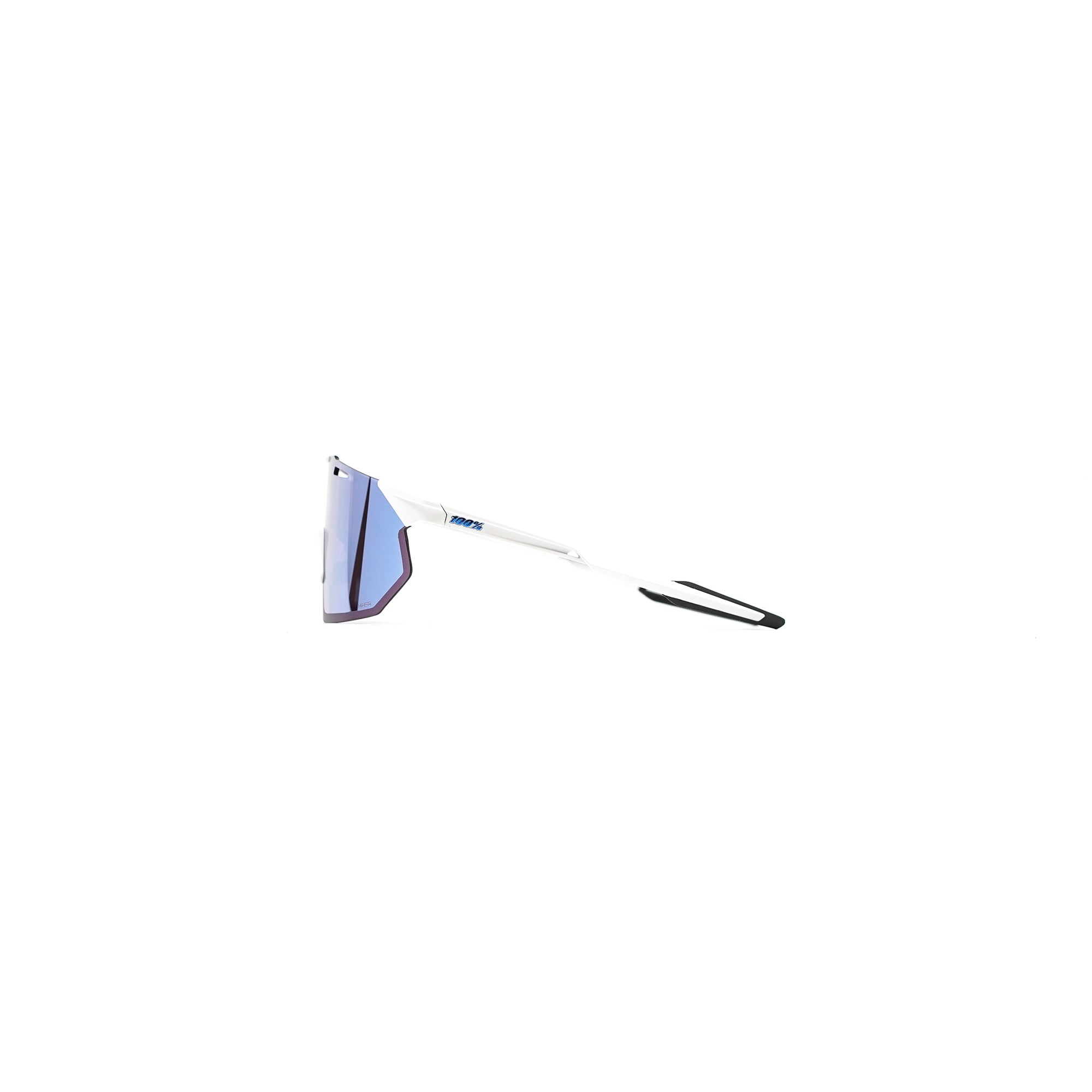 100% Hypercraft SQ Sunglasses - Soft Tact White (HiPER Blue Mirror