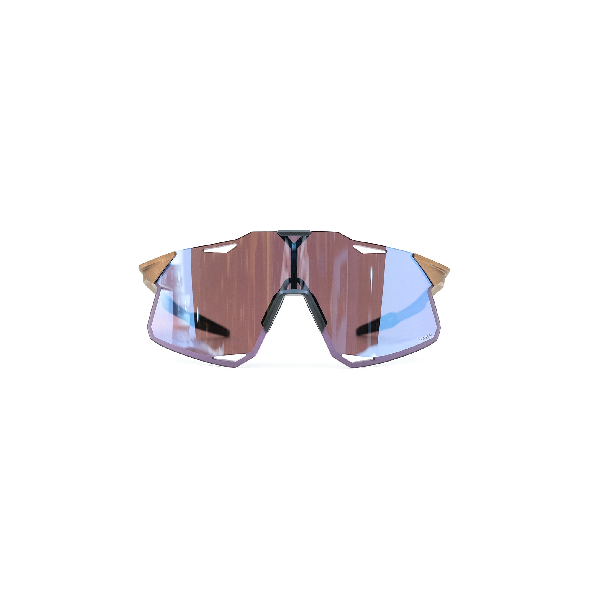 100% Hypercraft Sunglasses - Matte Copper Chromium (HiPER Blue Multilayer  Mirror)