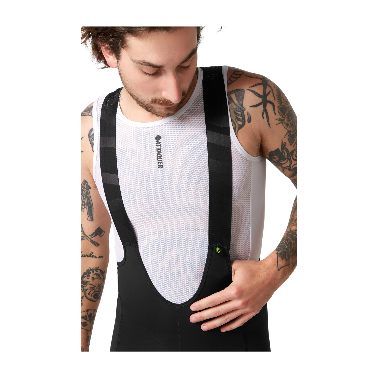 Attaquer All Day Bib Short - Black/White