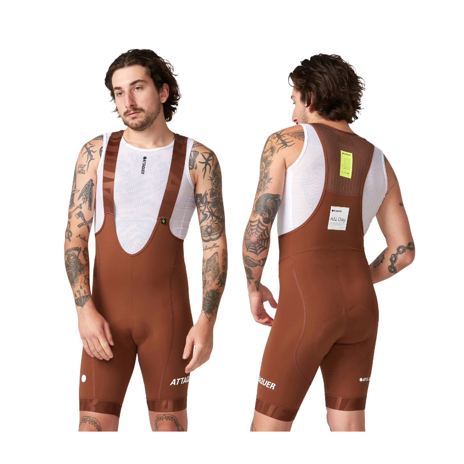 Attaquer All Day Bib Short - Burnt Orange