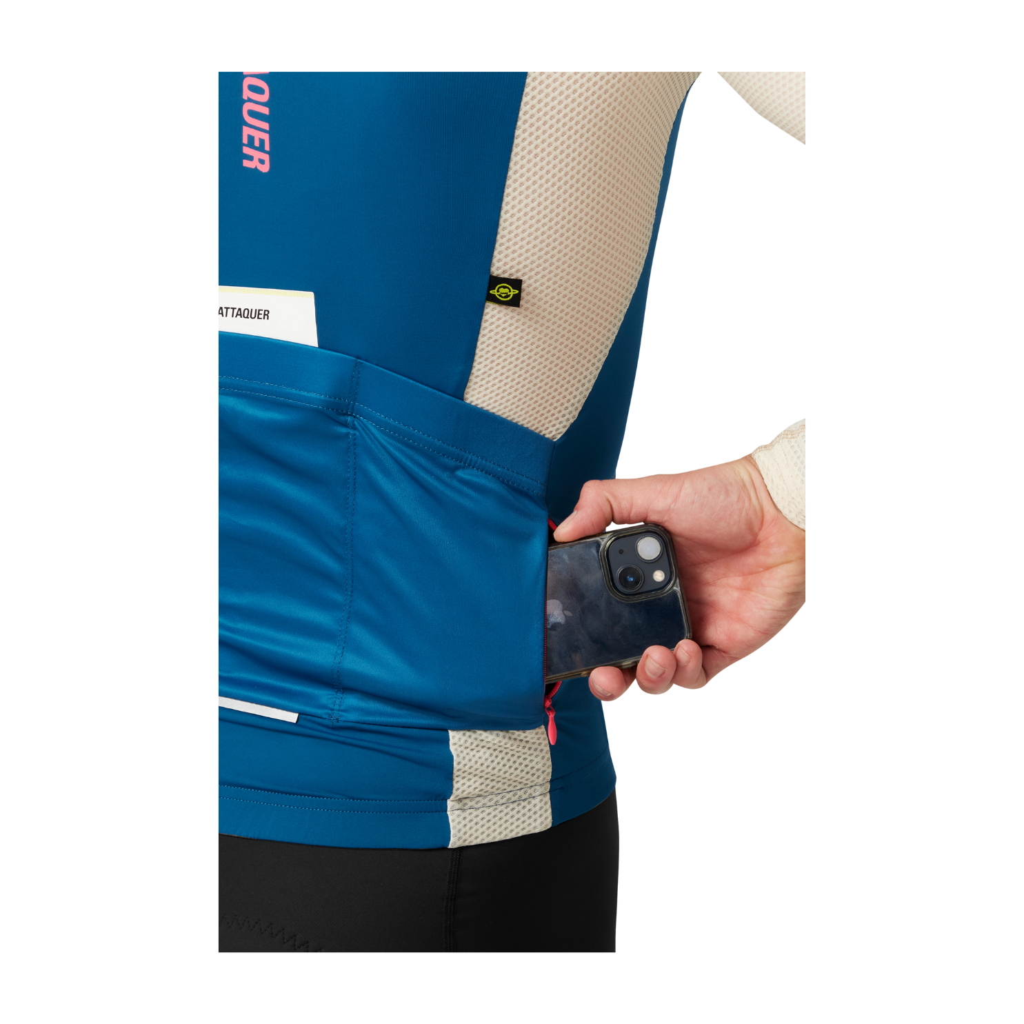 Attaquer All Day Summer Long Sleeve Jersey - Blue/Eggshell