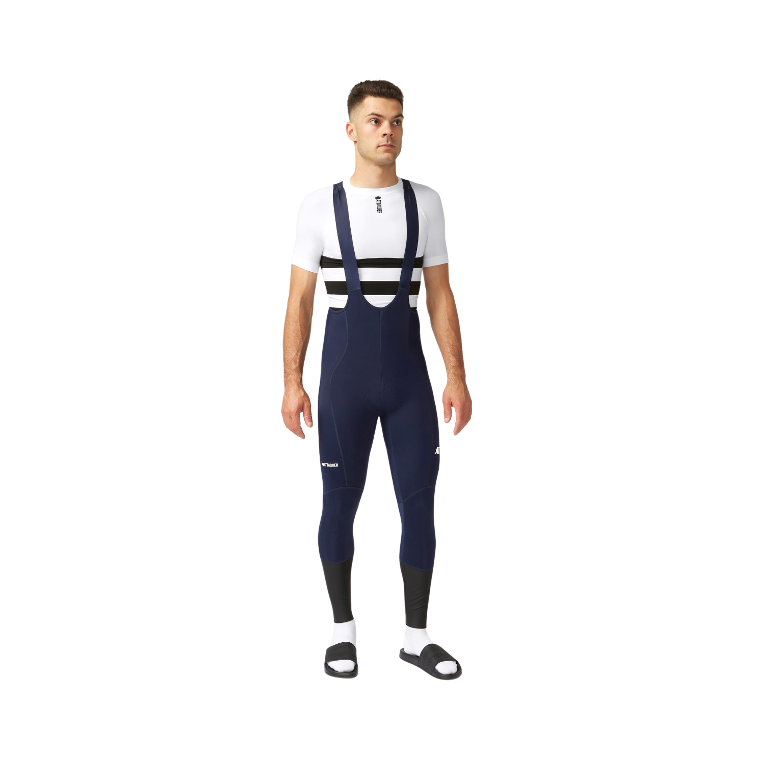 Attaquer All Day Winter Bib Long - Navy Reflective Logo