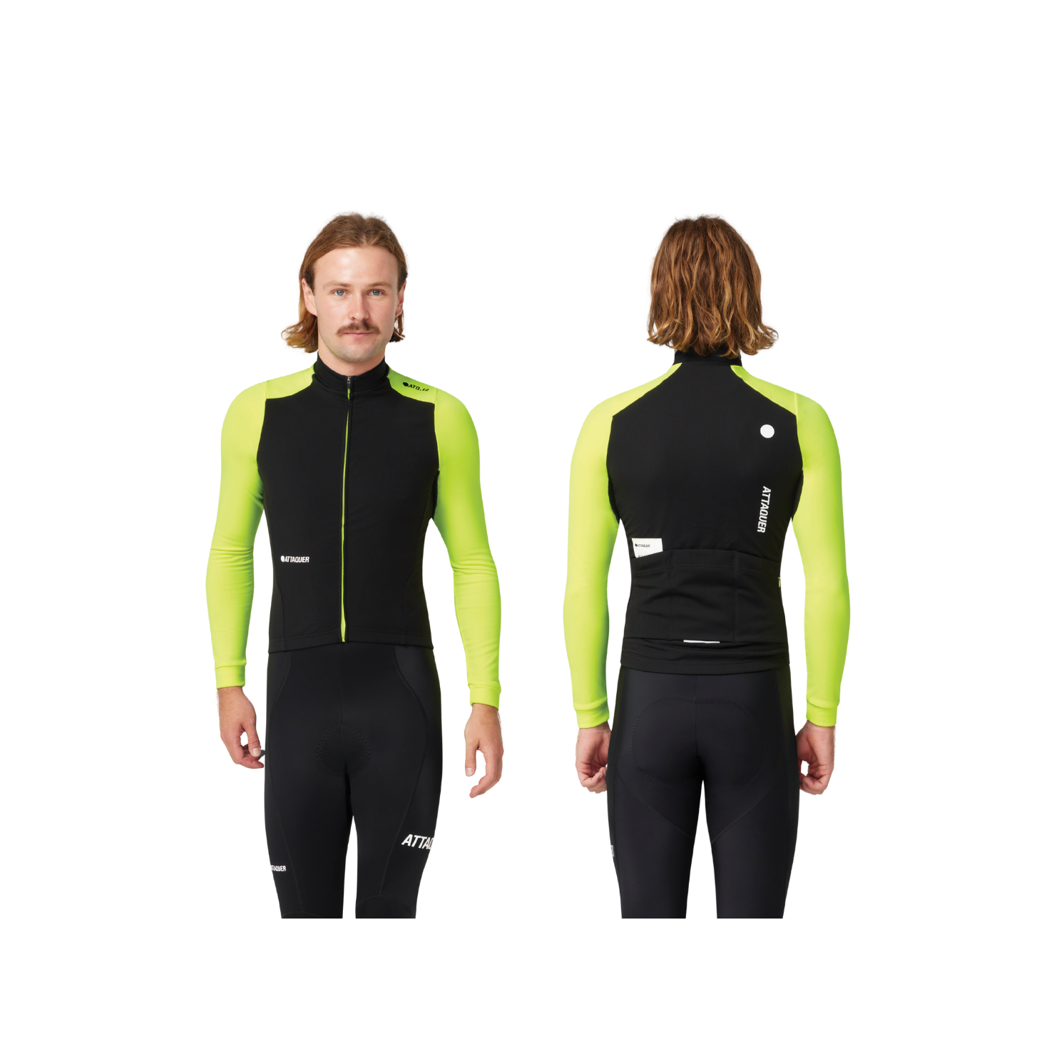 Attaquer All Day Winter Long Sleeved Jersey - Black/Acid Lime