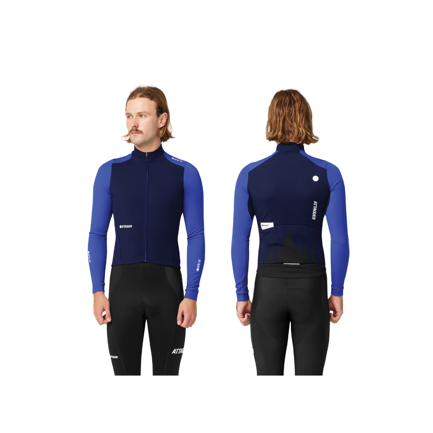 Attaquer All Day Winter Long Sleeved Jersey - Navy/Fluro